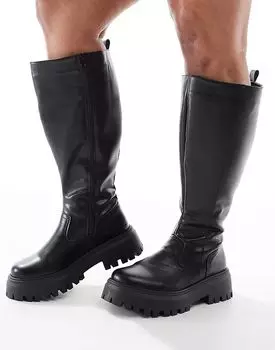 Массивные сапоги Curve Corey черного цвета ASOS DESIGN