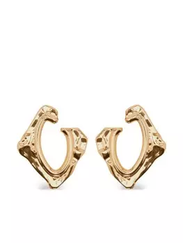 Массивные серьги-кольца Abstract O Oscar de la Renta, золотой