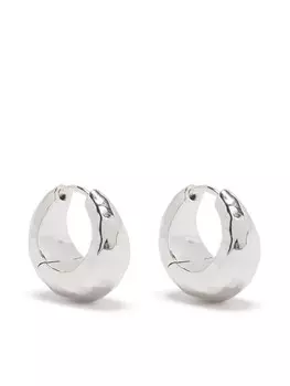 Массивные серьги-кольца DOWER AND HALL, серебряный