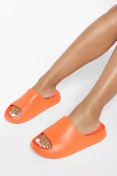 Массивные шлепанцы boohoo, оранжевый