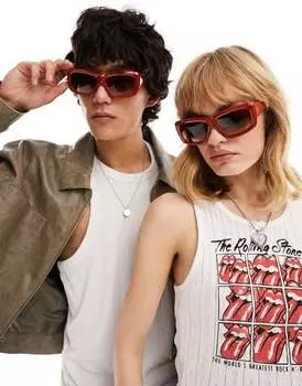 Массивные солнцезащитные очки ржавого цвета AJ Morgan