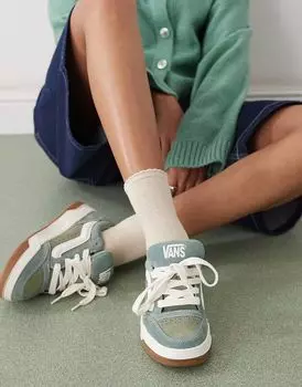 Массивные замшевые кеды Vans Hylane в двухцветном зеленом цвете
