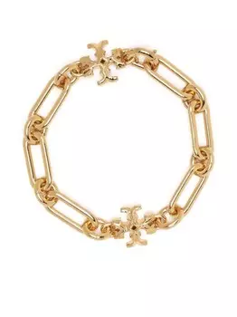 Массивный цепочный браслет Tory Burch, желтый