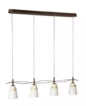 Массивный подвесной светильник Eusta Uno 4 коричневое патинированное стекло 4x E14 подходит для светодиодов Massive, коричневый