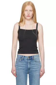 Массивный топ с квадратным вырезом Rag & Bone, черный