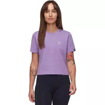 Массоне эмблемы укороченная футболка Mammut, лавандовый
