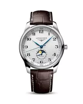 Мастер Вотч, 42 мм Longines, коричневый