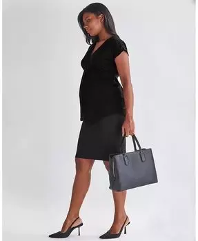 Maternity Angel Юбка прямого кроя из ткани понте ANGEL MATERNITY, черный