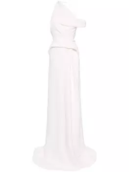 Maticevski драпированное макси-платье на одно плечо, белый