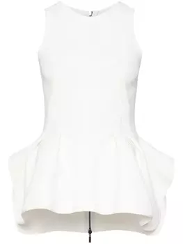 Maticevski майка с баской и вставками, белый