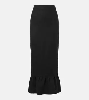 Матильда многослойная льняная юбка-карандаш Posse, черный