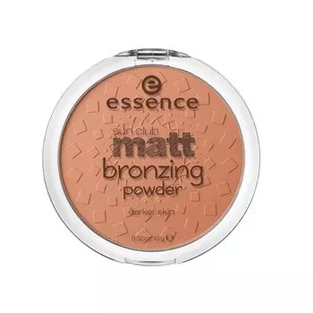 Матирующая бронзирующая пудра 02 Sunny, 15 г Essence, Sun Club Matt Bronzing