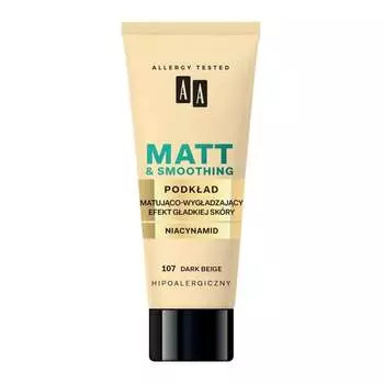 Матирующая и разглаживающая основа 107 Dark Beige, 30 мл AA, Make Up Matt