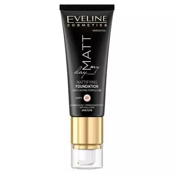 Матирующая основа, 01 слоновая кость Eveline Cosmetics, Matt My Day