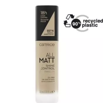 Матирующая основа 027 N NEUTRAL AMBER BEIGE, 30 мл Catrice All Matt Shine Control Make Up