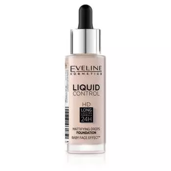 Матирующая основа для лица, 005 Слоновая кость Eveline Cosmetics, Liquid Control HD