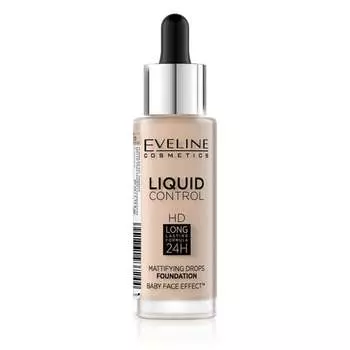 Матирующая основа для лица, 010 Светло-бежевый Eveline Cosmetics, Liquid Control HD