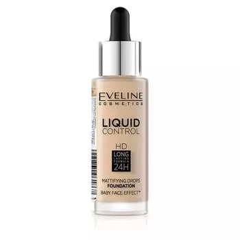 Матирующая основа для лица, 015 Light Vanilla Eveline Cosmetics, Liquid Control HD