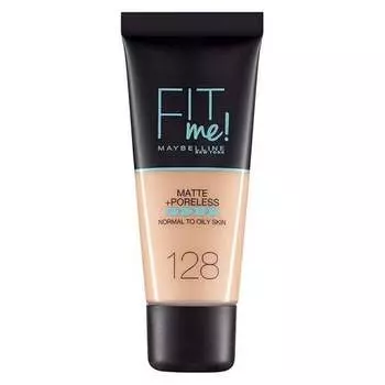 Матирующая основа для лица 128 Warm Nude, 30 мл Maybelline, Fit Me Matte & Poreless Foundation