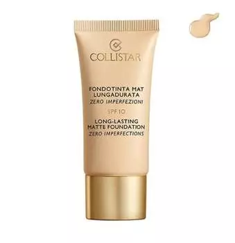 Матирующая основа для лица 1 Ivory, SPF 10, 30 мл Collistar, Long Lasting Matte Foundation