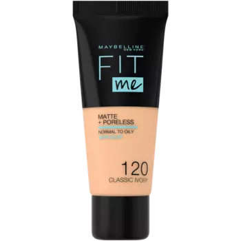 Матирующая основа для лица классическая слоновая кость 120 Maybelline New York Fit Me!, 30 мл