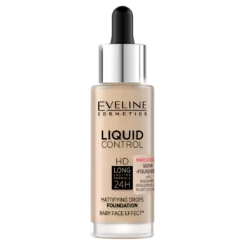 Матирующая основа для лица с ниацинамидом 015 Eveline Cosmetics Liquid Control Hd, 32 мл