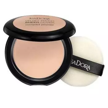 Матирующая прессованная пудра 43 Cool Sand 7,5г Isadora, Velvet Touch Sheer Cover Compact Powder