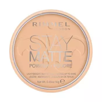 Матирующая пудра 006 теплый бежевый, 14 г Rimmel Stay matte, цвет warm beige 006