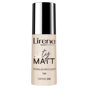 Матирующая тональная основа для лица ириска 208 Lirene City Matt, 30 мл