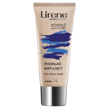 Матирующий тональный крем для лица карамель 14 Lirene Dermoprogram, 30 мл