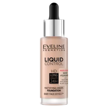 Матирующий тональный крем для лица с ниацинамидом 003 Eveline Cosmetics Liquid Control Hd, 32 мл
