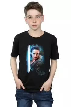 Матовая футболка «Последний джедай Рей» Star Wars, черный