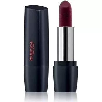 Матовая губная помада Milano Red Mat с коллагеном и гиалуроновой кислотой 35, винный питательный и смягчающий эффект, интенсивные и длинные губы, 4,5 г, Deborah