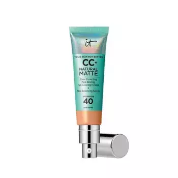 Матовая кремовая основа под макияж CC+ Natural Matte SPF 40 It Cosmetics, цвет neutral tan