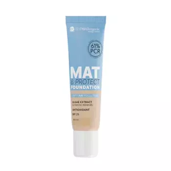 Матовая основа Mat & Protect Foundation Spf 25 Bell Hypoallergenic, цвет beige