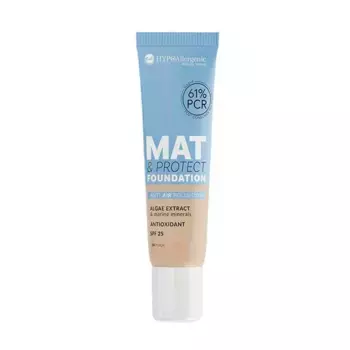 Матовая основа Mat & Protect Foundation Spf 25 Bell Hypoallergenic, цвет peach