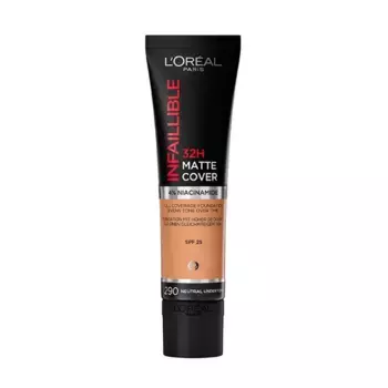 Матовая основа под макияж с плотным покрытием Infalible 32H Matte Cover L'Oreal, цвет ambre dor