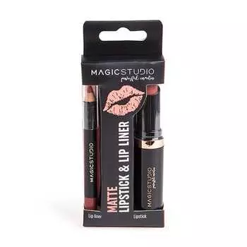 Матовая помада и карандаш для губ 1 шт Magic Studio