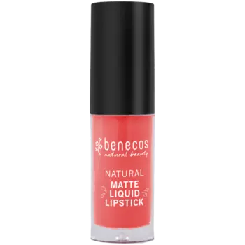 Матовая жидкая губная помада coral kiss Benecos, 5 мл