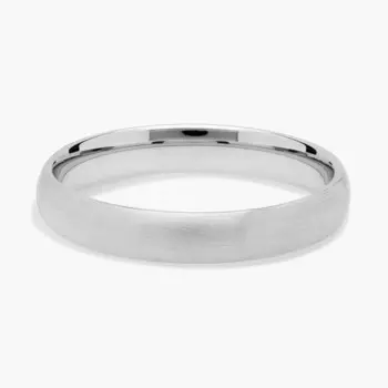 Матовое классическое обручальное кольцо из платины (3 мм) Blue Nile