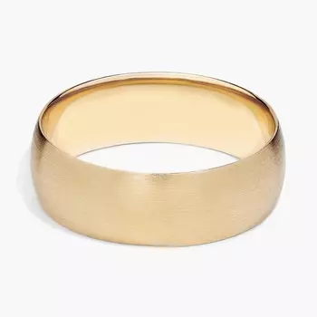 Матовое классическое обручальное кольцо из 14-каратного желтого золота (7 мм) Blue Nile