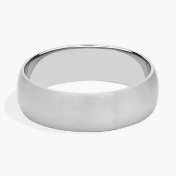 Матовое обручальное кольцо средней толщины Comfort Fit из платины (6 мм) Blue Nile