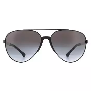 Матовые черные серые солнцезащитные очки-авиаторы с градиентом Emporio Armani, черный