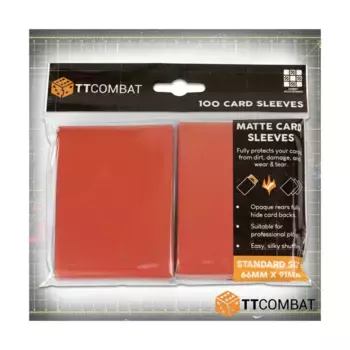 Матовые конверты для карточек — красные (100), Card Sleeves & Storage (TT Combat)