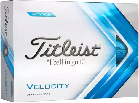 Матовые мячи для гольфа Titleist 2022 Velocity, цвет Matte Blue