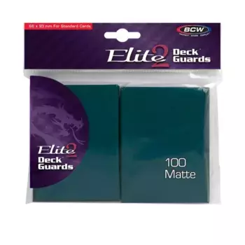 Матовые обложки для карточек Elite 2 — бирюзовые (100), Card Sleeves (BCW Supplies)