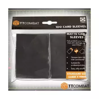 Матовые рукава для карточек — черные (100), Card Sleeves & Storage (TT Combat)