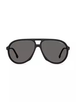 Матовые солнцезащитные очки-авиаторы 61MM Carrera, черный