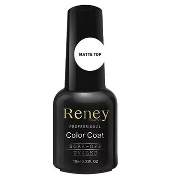 Матовый, бархатный топ без вытирания, 10 мл Reney