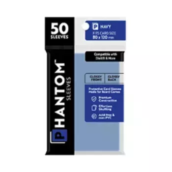 Матовый/Матовый - Темно-синий, 80х120мм (50), Phantom Sleeves